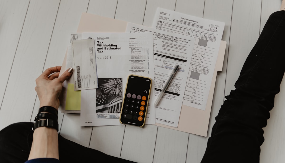 Financial documents and charts for retirement planning